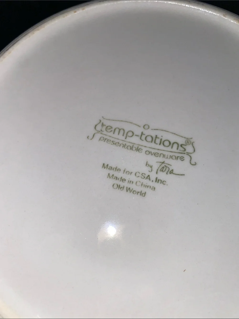 Temp-Tations 4PC Old World White Ceramic Ovenware Piece